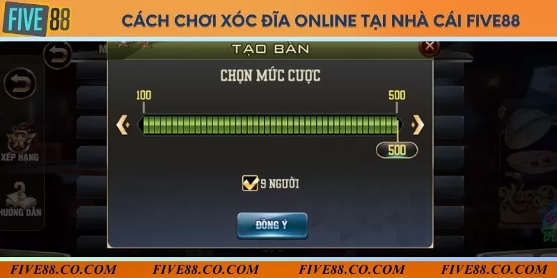 Chơi xóc đĩa tại nhà cái Five88 dễ dàng