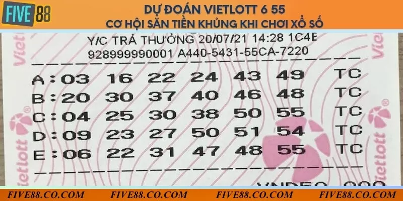 Dự đoán vietlott 6 55 - Cơ hội săn tiền khủng khi chơi xổ số