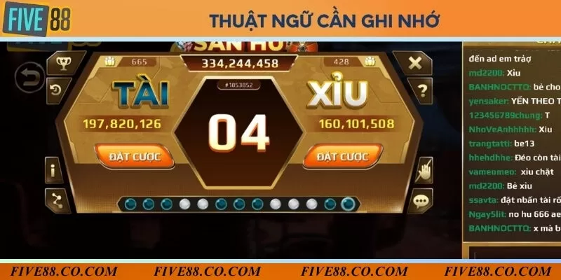 6 thuật ngữ cần ghi nhớ khi đánh tài xỉu Five88